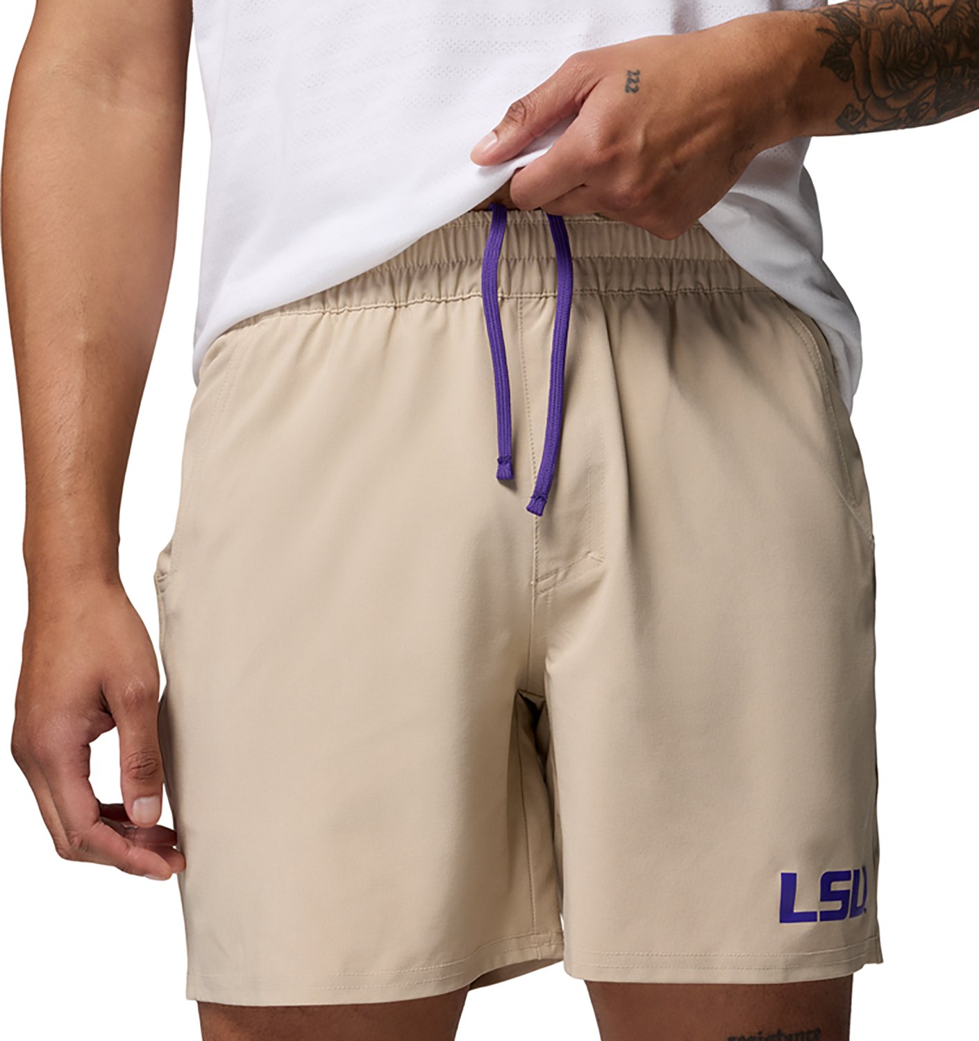 Columbia Sportswear Men's Louisiana State University Terminal Roamer Stretch Shorts 6 in - view number 3