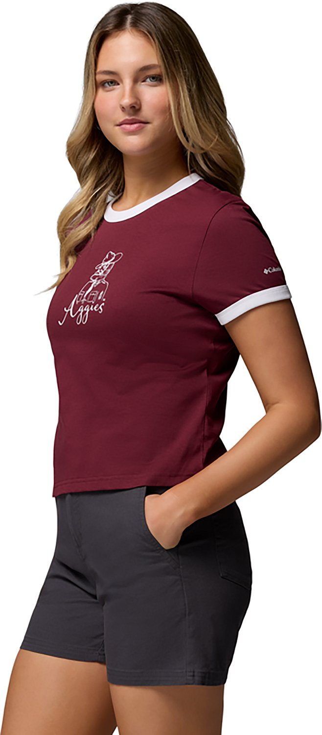 Columbia Sportswear Women's Texas A&M University CLG Rolling Bend Vault Ringer Graphic T-shirt - view number 4