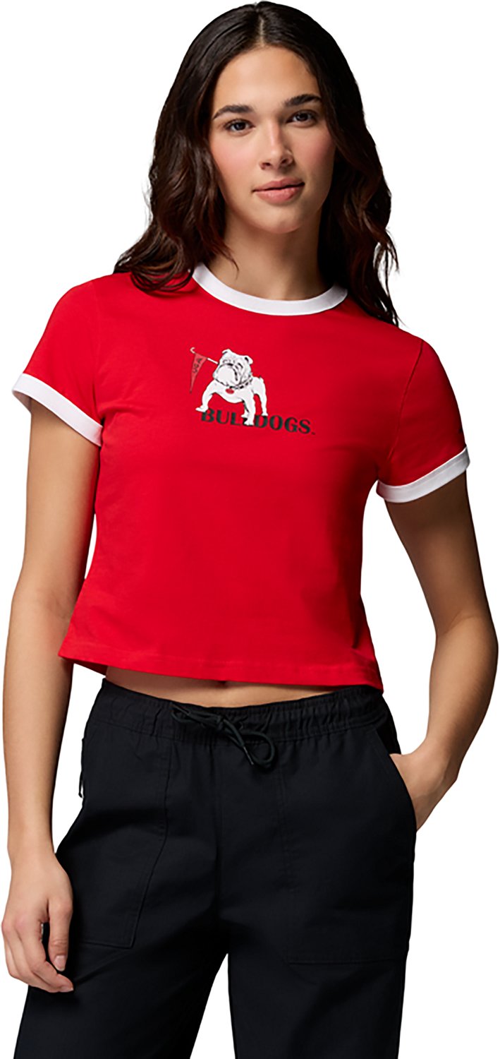 Columbia Sportswear Women's University of Georgia CLG Rolling Bend Vault Ringer Graphic T-shirt