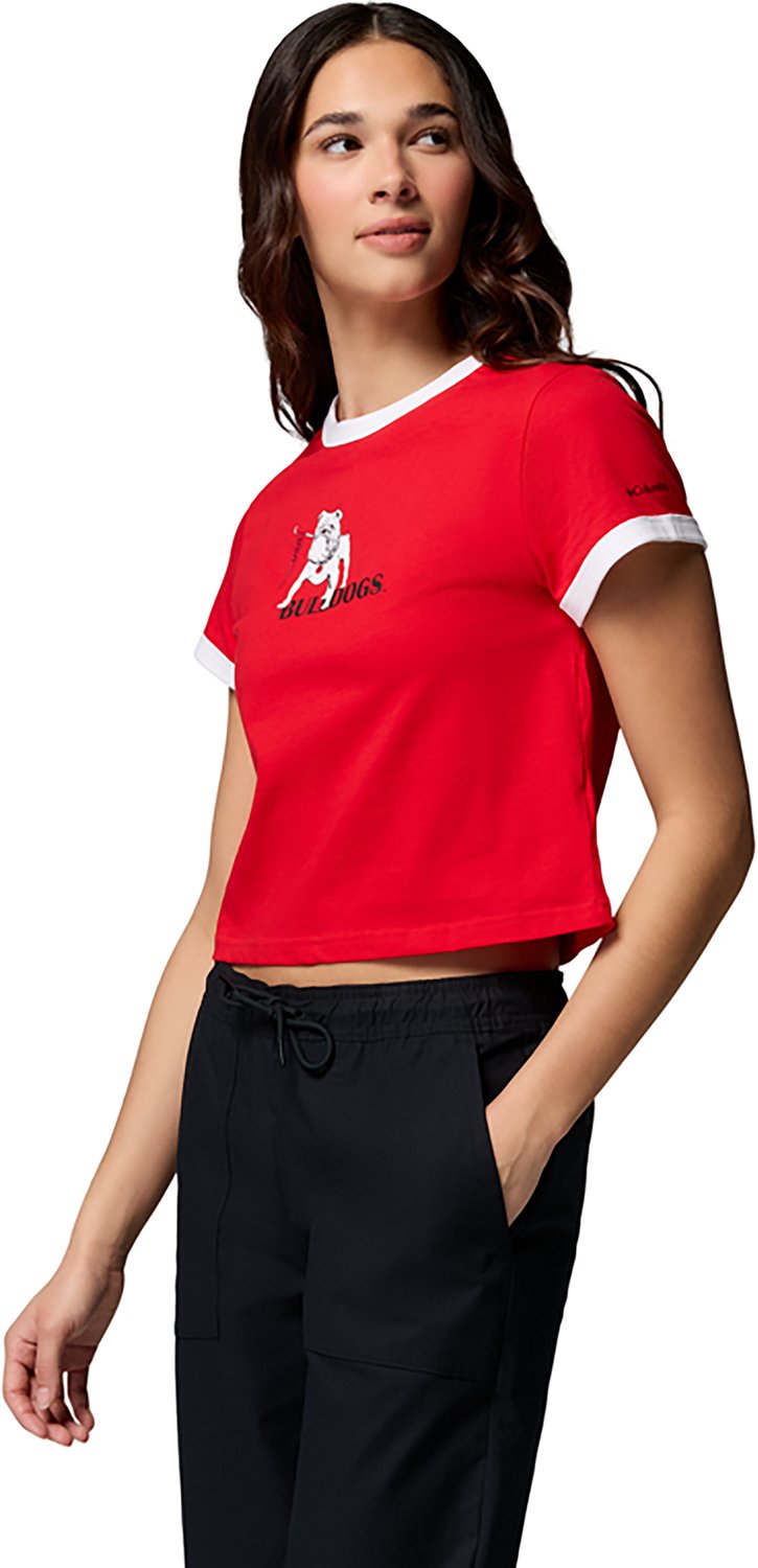 Columbia Sportswear Women's University of Georgia CLG Rolling Bend Vault Ringer Graphic T-shirt - view number 4