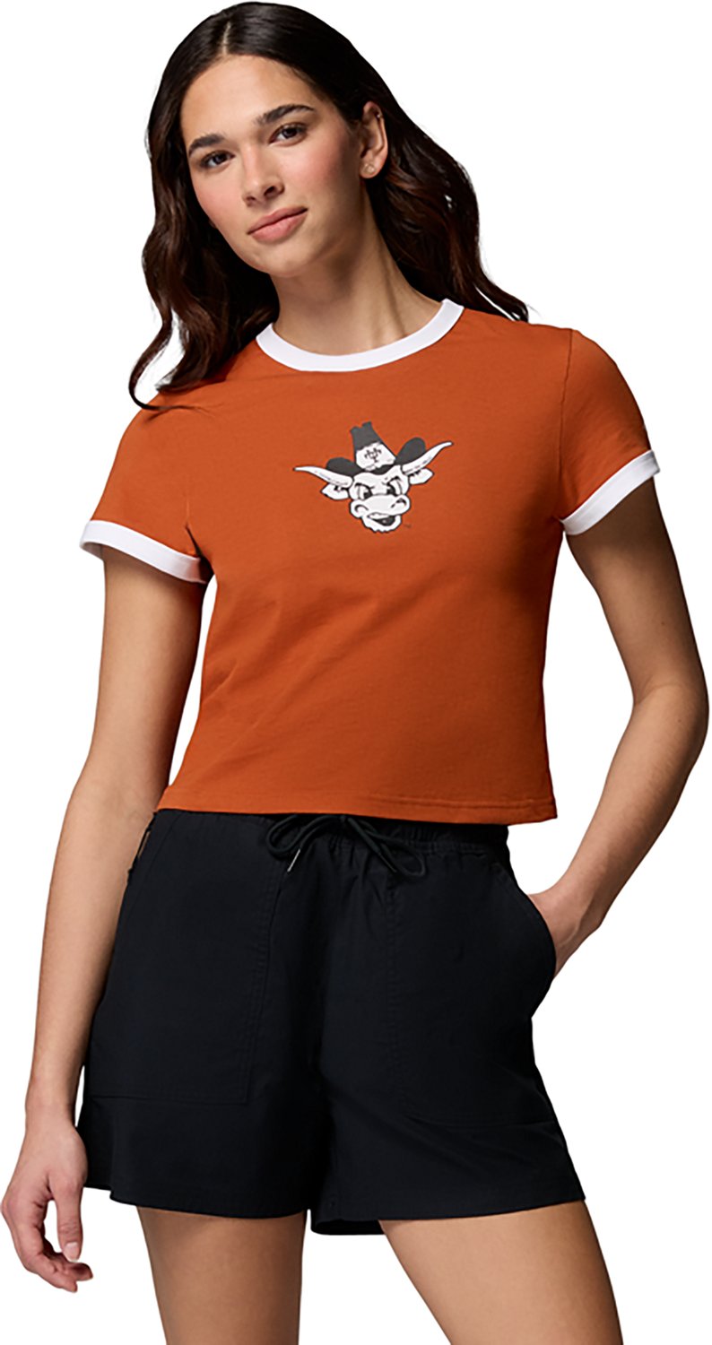 Columbia Sportswear Women's University of Texas CLG Rolling Bend Vault Ringer Graphic T-shirt