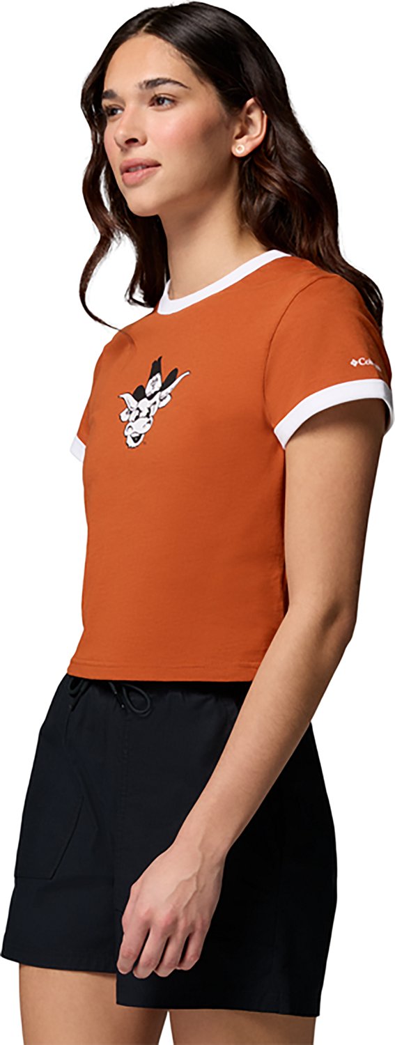 Columbia Sportswear Women's University of Texas CLG Rolling Bend Vault Ringer Graphic T-shirt - view number 4
