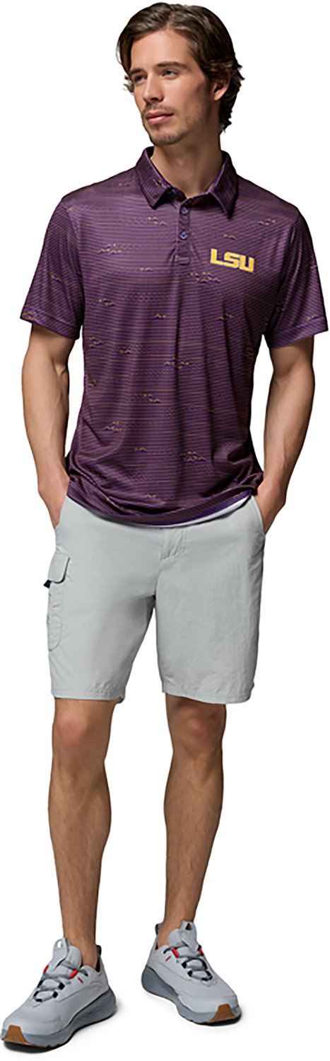 Columbia Sportswear Men's Louisiana State University CLG Super Terminal Tackle Polo Shirt - view number 6
