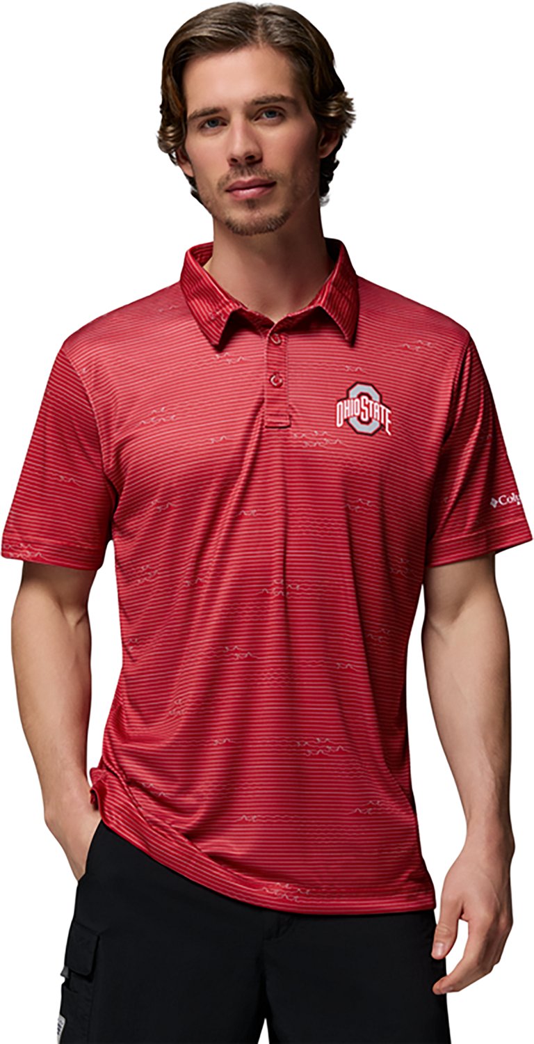 Columbia Sportswear Men's Ohio State University CLG Super Terminal Tackle Polo Shirt