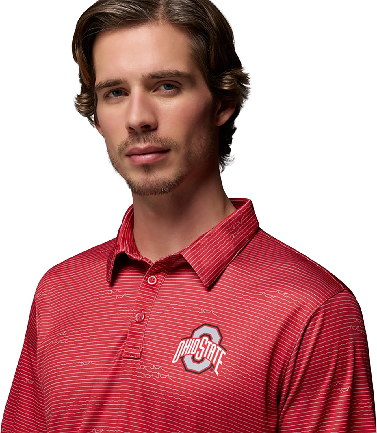 Columbia Sportswear Men's Ohio State University CLG Super Terminal Tackle Polo Shirt - view number 3