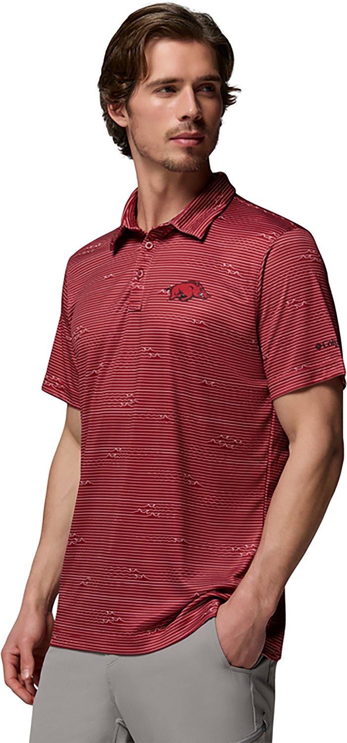 Columbia Sportswear Men's University of Arkansas CLG Super Terminal Tackle Polo Shirt - view number 5