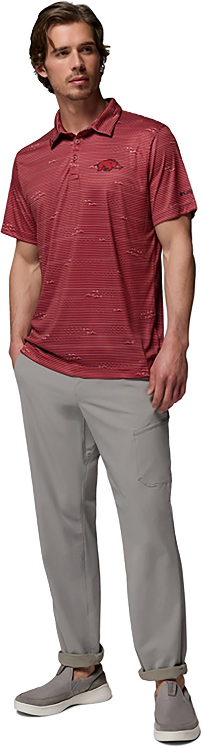 Columbia Sportswear Men's University of Arkansas CLG Super Terminal Tackle Polo Shirt - view number 6