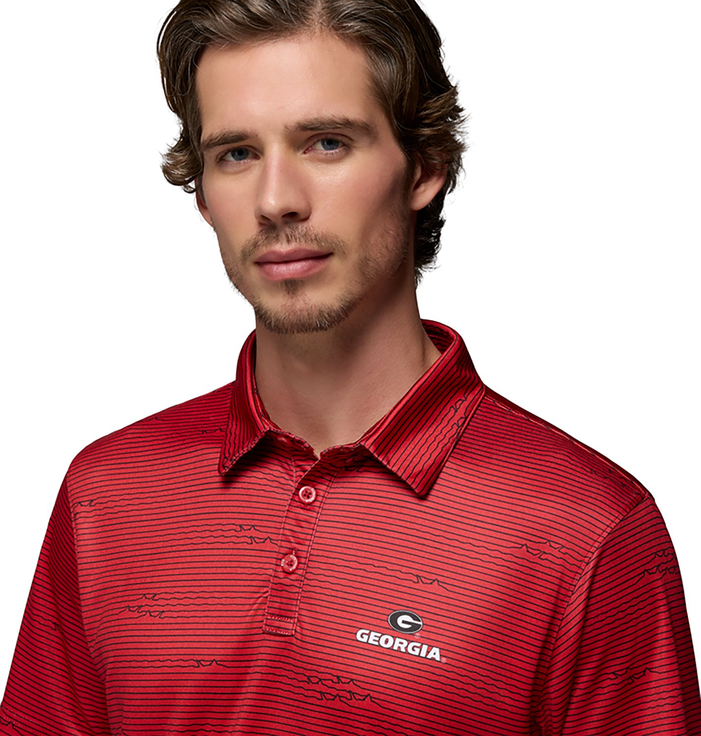 Columbia Sportswear Men's University of Georgia CLG Super Terminal Tackle Polo Shirt - view number 3