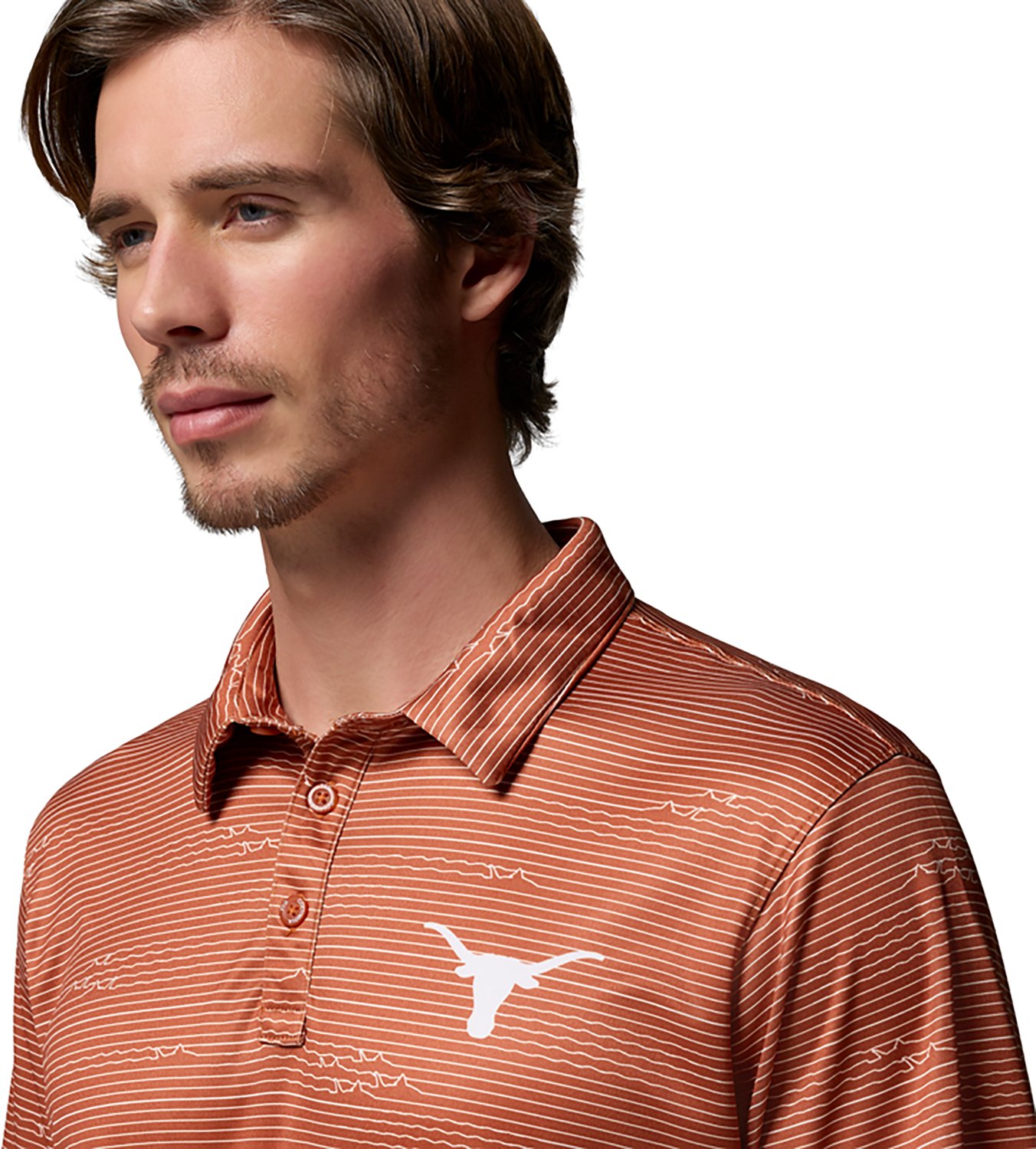 Columbia Sportswear Men's University of Texas CLG Super Terminal Tackle Polo Shirt - view number 3