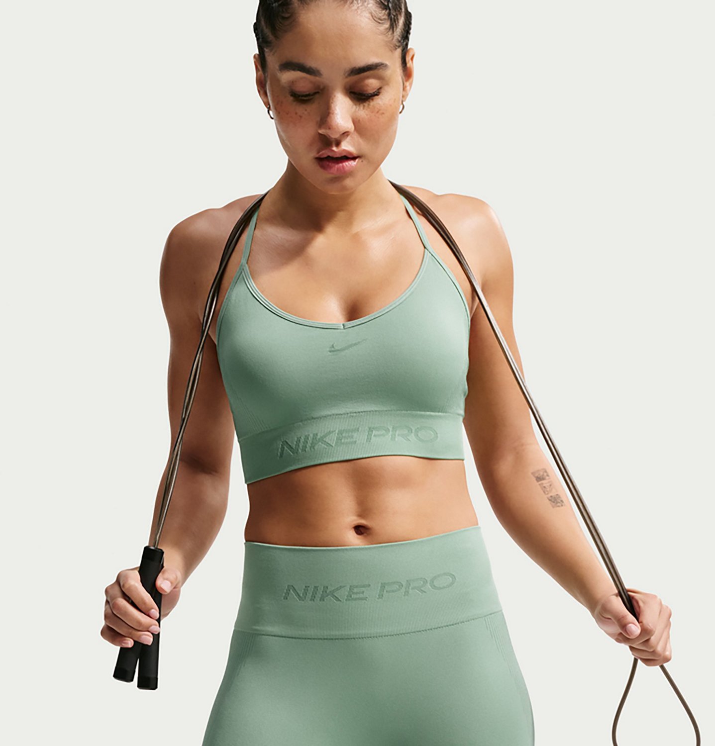 Nike Women's Nike Pro Dri-FIT Seamless Light Support Padded Sports Bra - view number 3