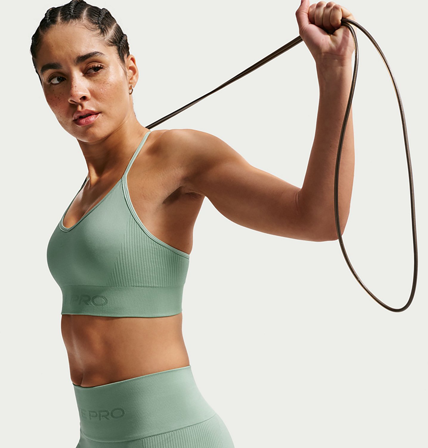 Nike Women's Nike Pro Dri-FIT Seamless Light Support Padded Sports Bra - view number 5