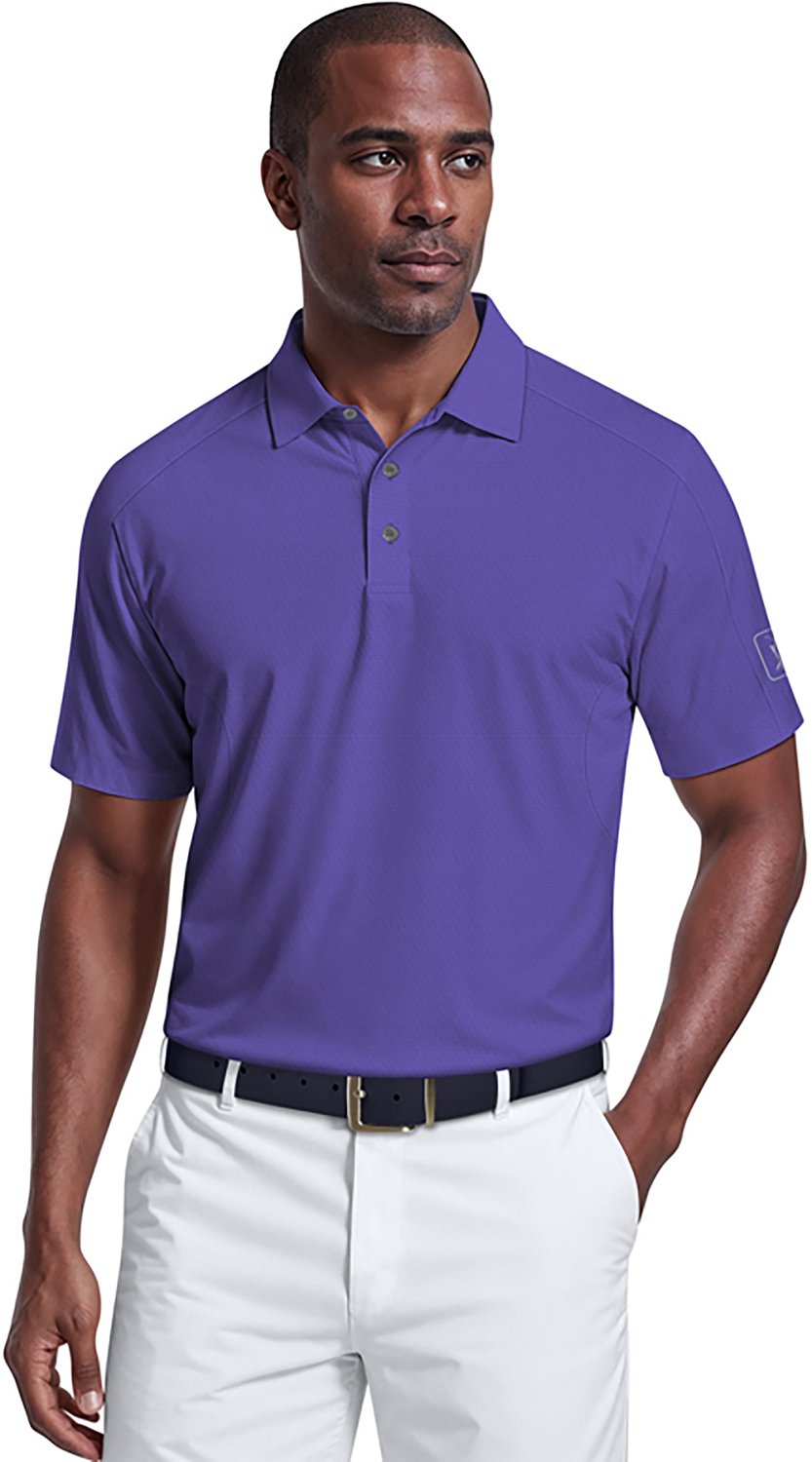 PGA TOUR Men's Solid Cooling Texture Polo Shirt