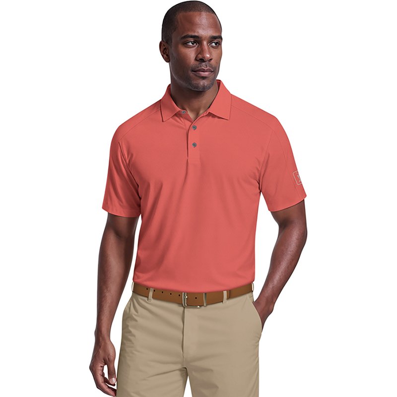 PGA TOUR Apparel Solid Cooling Texture Men's Golf Polo Shirt