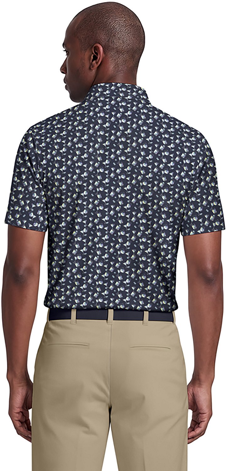 PGA Tour Men's Short Sleeve All Over Ombre Cocktail Printed Polo - view number 2