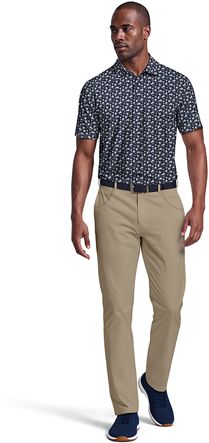 PGA Tour Men's Short Sleeve All Over Ombre Cocktail Printed Polo - view number 4