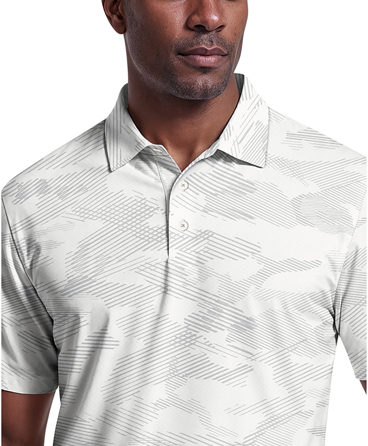 PGA Tour Men's Short Sleeve All Over Textured Camo Printed Polo - view number 3