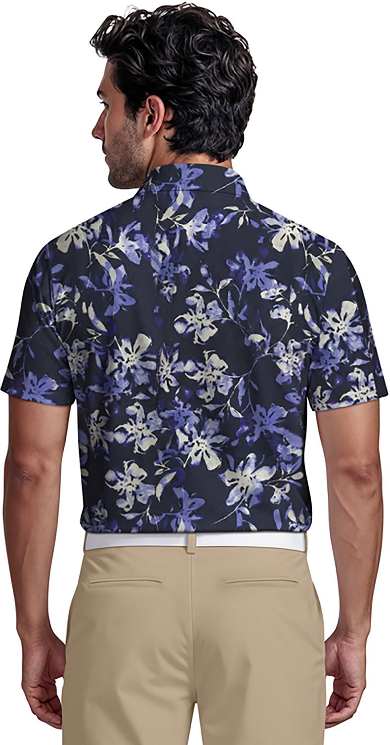 PGA Tour Men's Short Sleeve All Over Tie Dye Floral Print Polo - view number 2