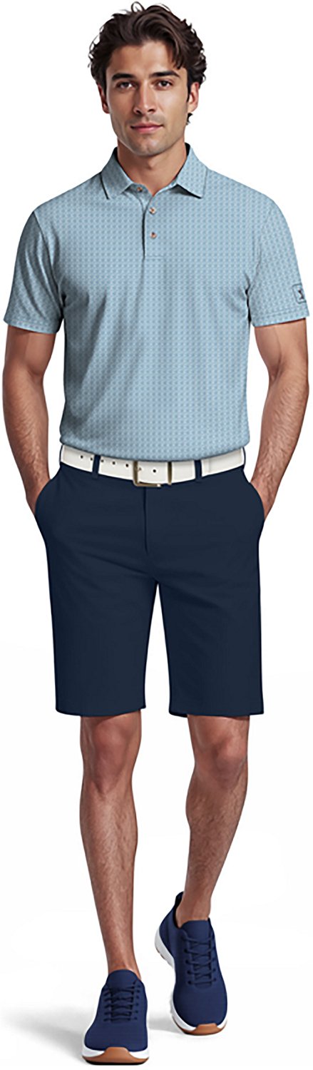 PGA Tour Men's Short Sleeve Golf Flag Geo Essential Printed Polo - view number 4