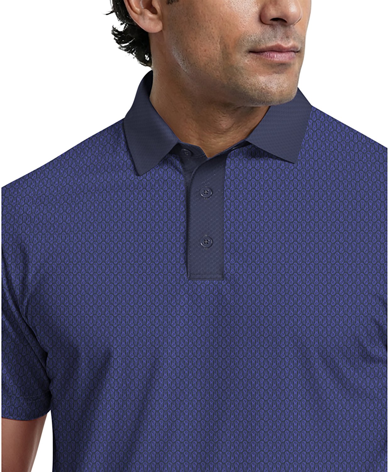 PGA Tour Men's Short Sleeve Novelty Geo Color Block Polo - view number 3