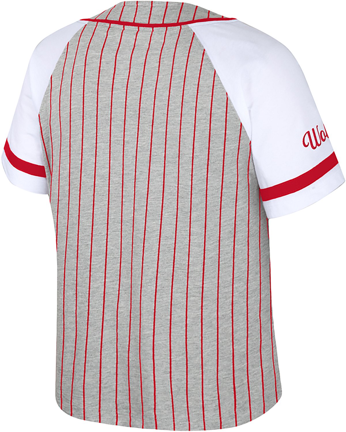 Colosseum Athletics Women's North Carolina State University This Feeling Baseball Stripe Knit Top - view number 2