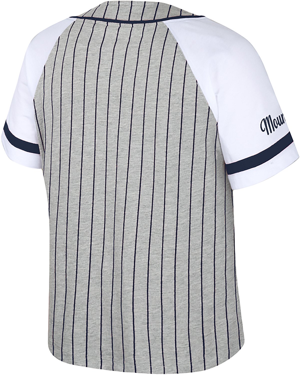 Colosseum Athletics Women's West Virginia University This Feeling Baseball Stripe Knit Top - view number 2