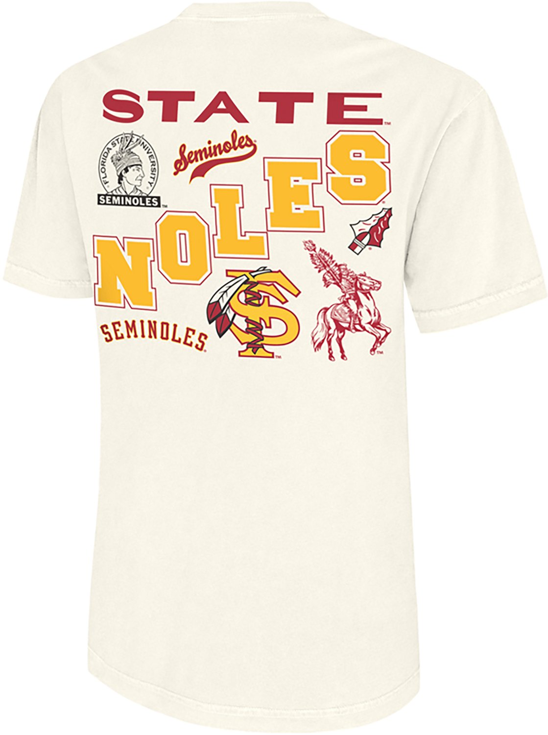 The Victory Men's Florida State University Diagonal Noles Comfort Colors Graphic T-shirt - view number 3