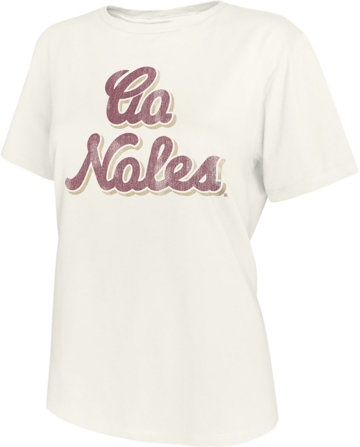 Retro Brand Women's Florida State University Go Noles Script Boxy T-shirt