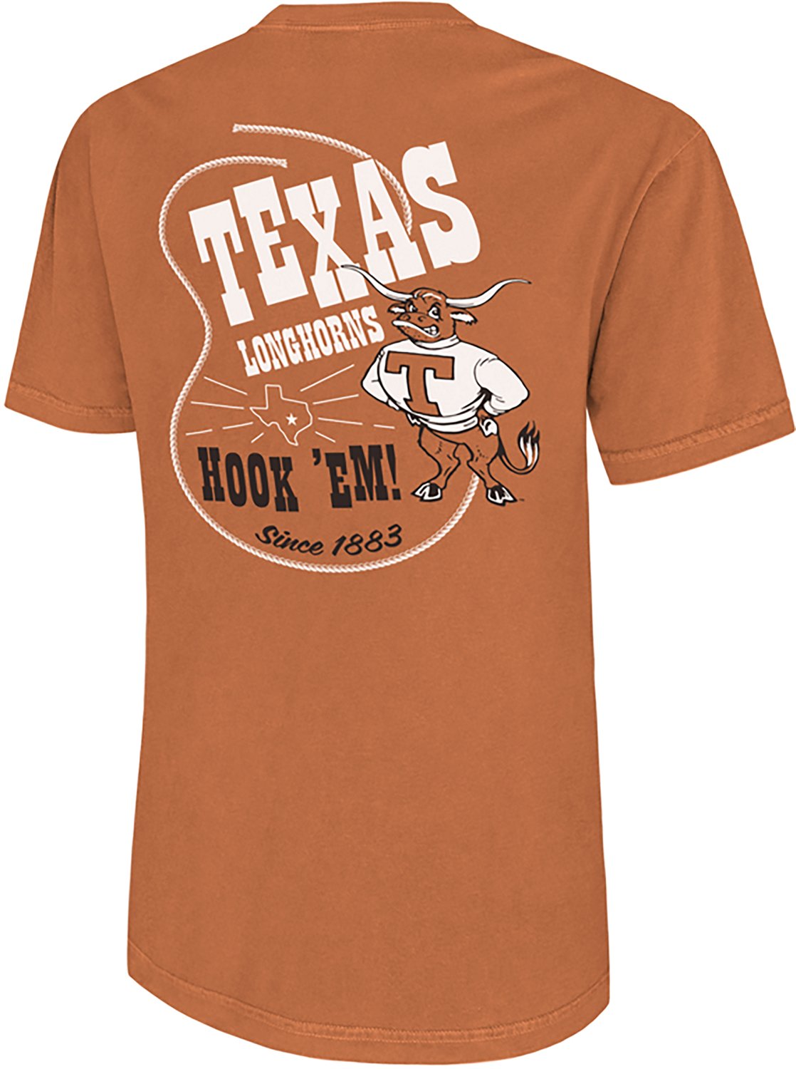 The Victory Men's University of Texas Mascot Loop Comfort Colors Graphic T-shirt - view number 3