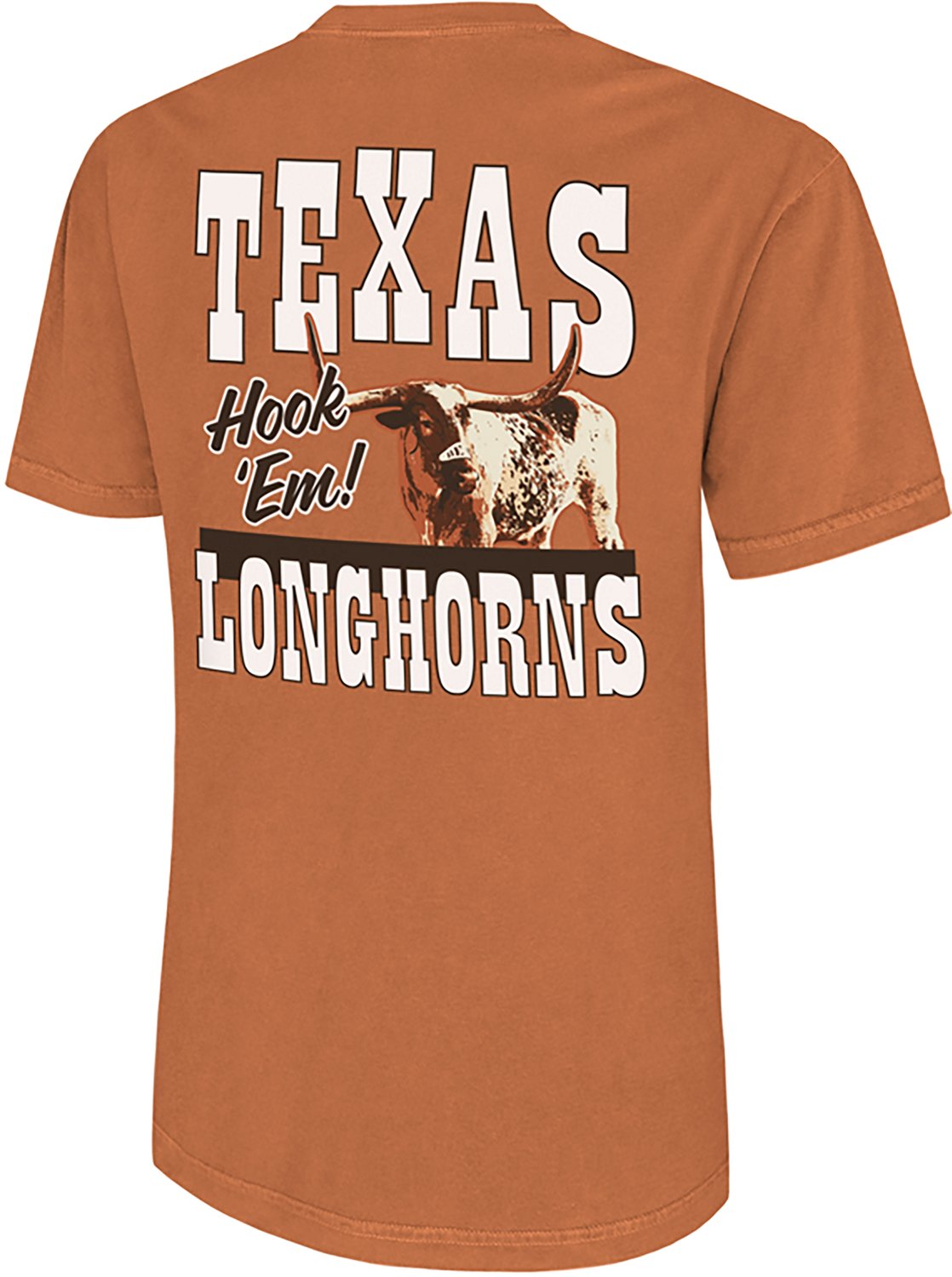 The Victory Men's University of Texas Hook Em Bevo Comfort Colors Graphic T-shirt - view number 3