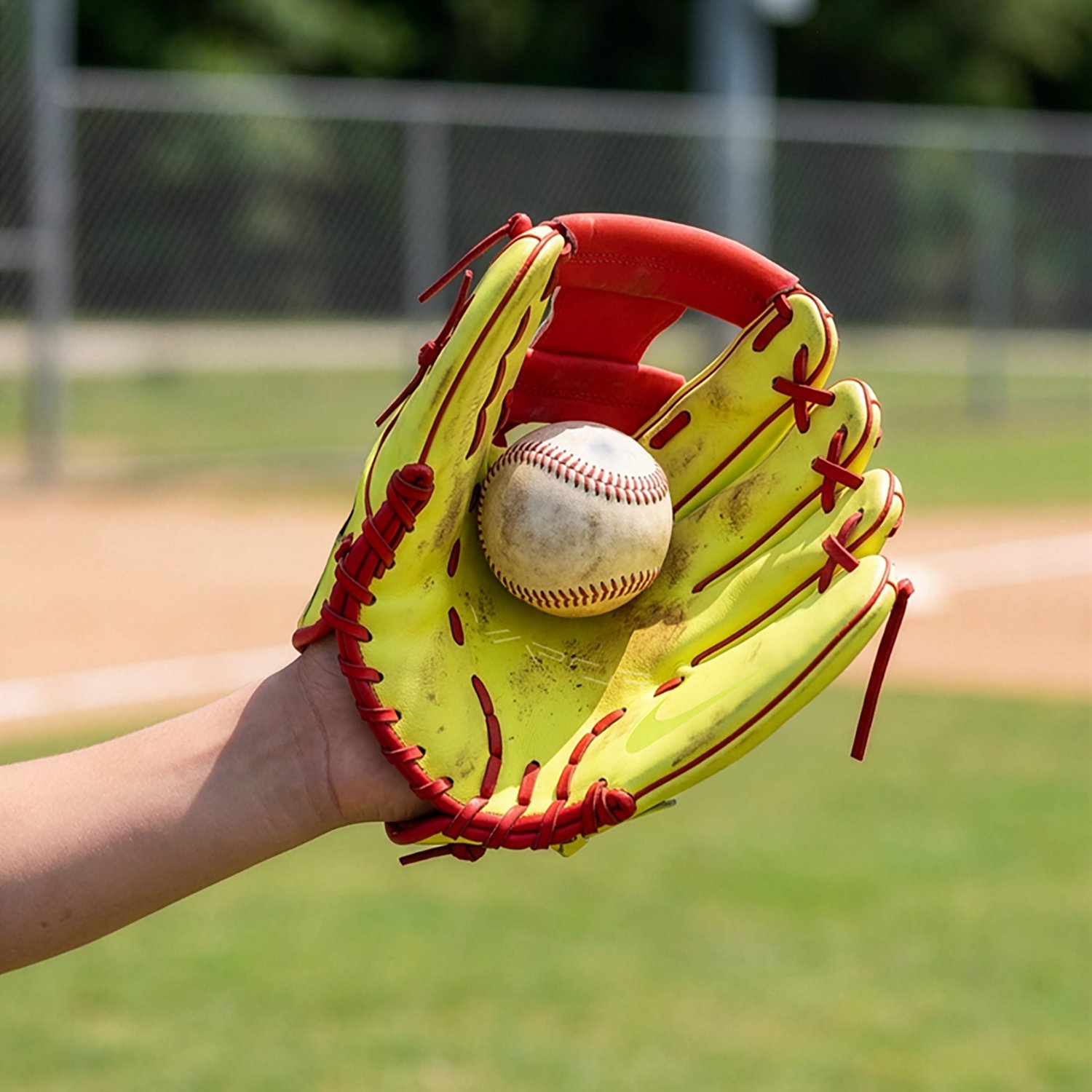 Nike 10.5 in Youth Vapor Ronald Acuna Fielding Baseball Glove - view number 5