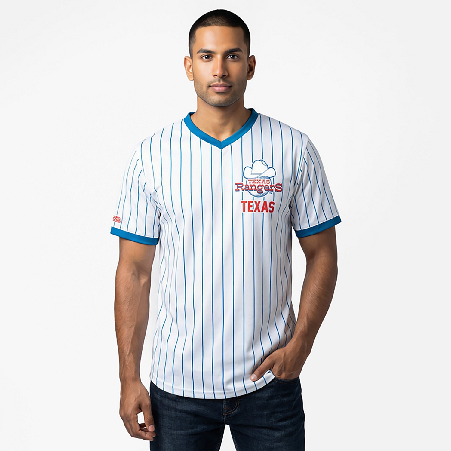 Stitches Men's Texas Rangers Rookie Graphic T-shirt