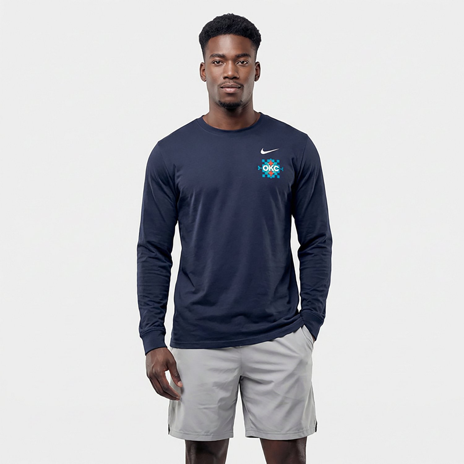 Nike Men's Oklahoma City Thunder Essential City Edition Logo Graphic T-shirt - view number 2