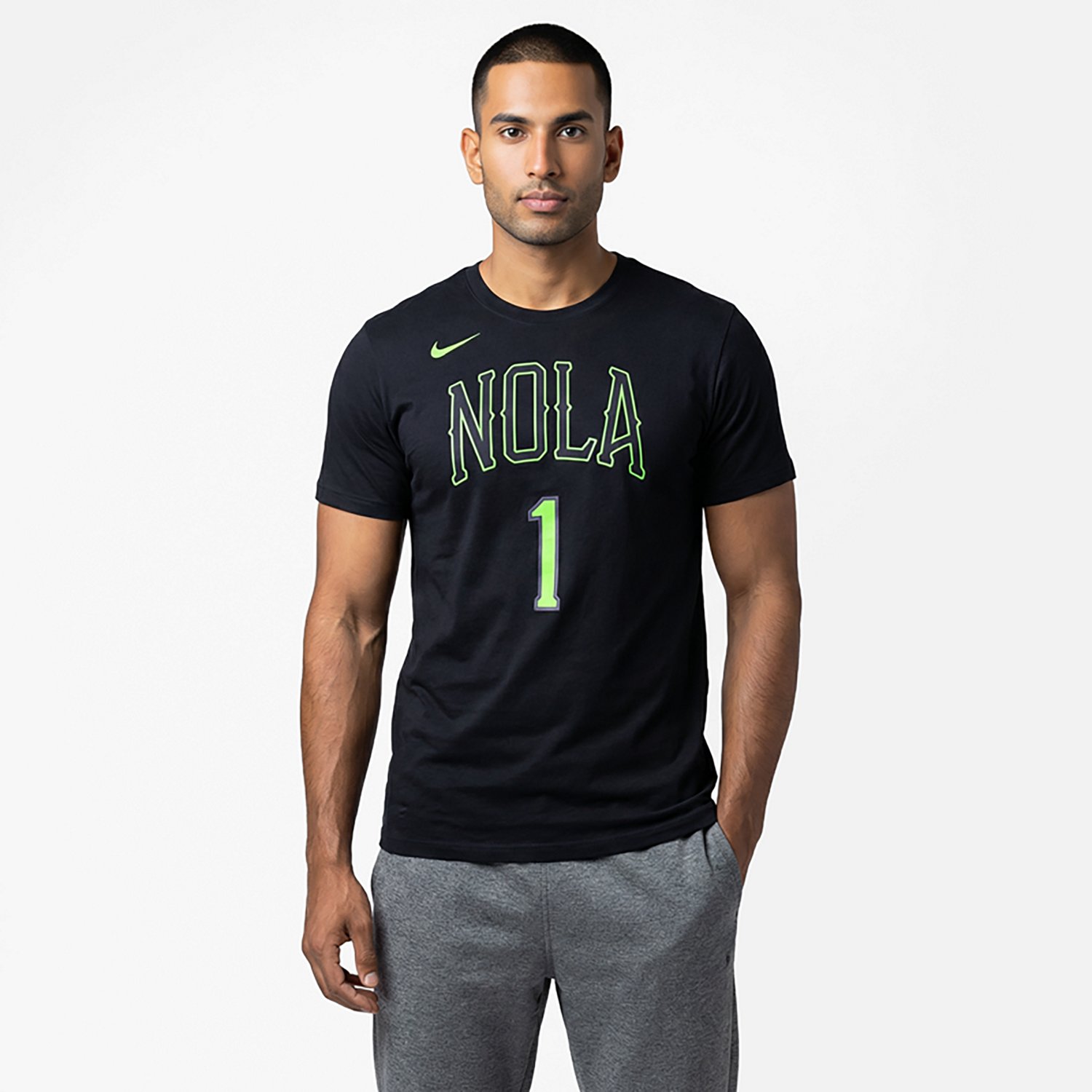 Nike Men's New Orleans Pelicans Zion Williamson #1 Essentials City Edition T-shirt - view number 2