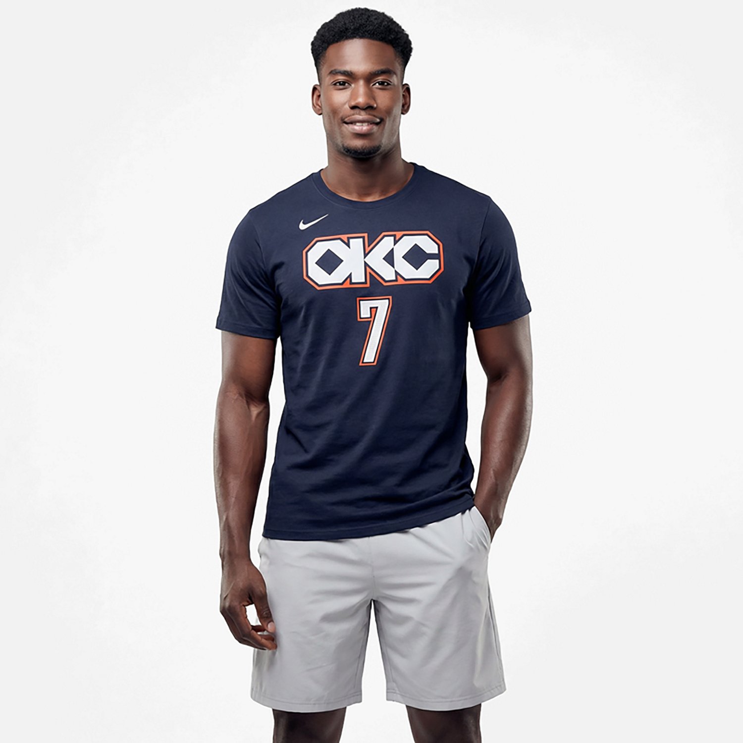 Nike Men's Oklahoma City Thunder Chet Holmgren #7 Essentials City Edition T-shirt - view number 2