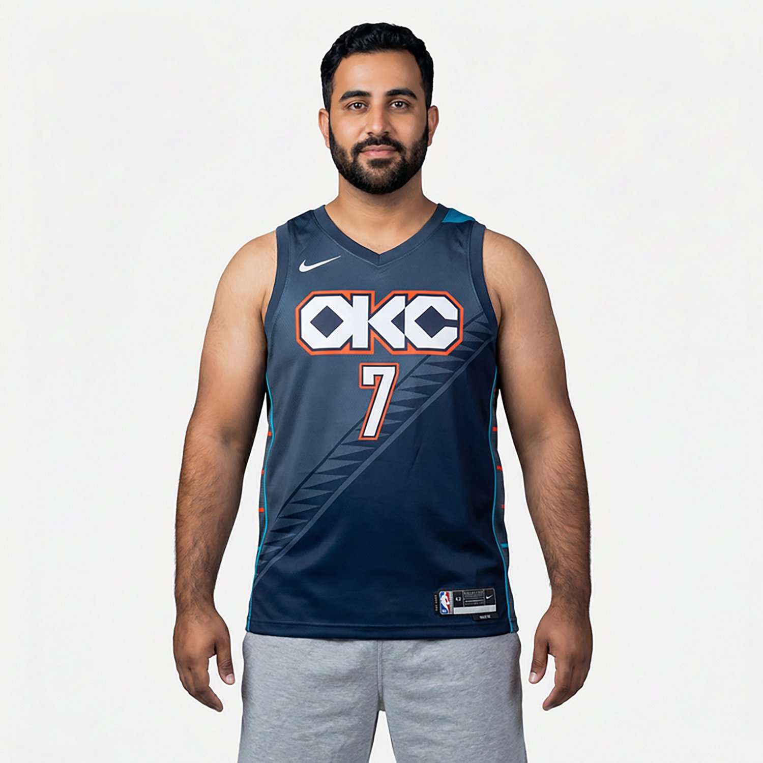 Nike Men's Oklahoma City Thunder Chet Holmgren Swingman City Edition Jersey - view number 2