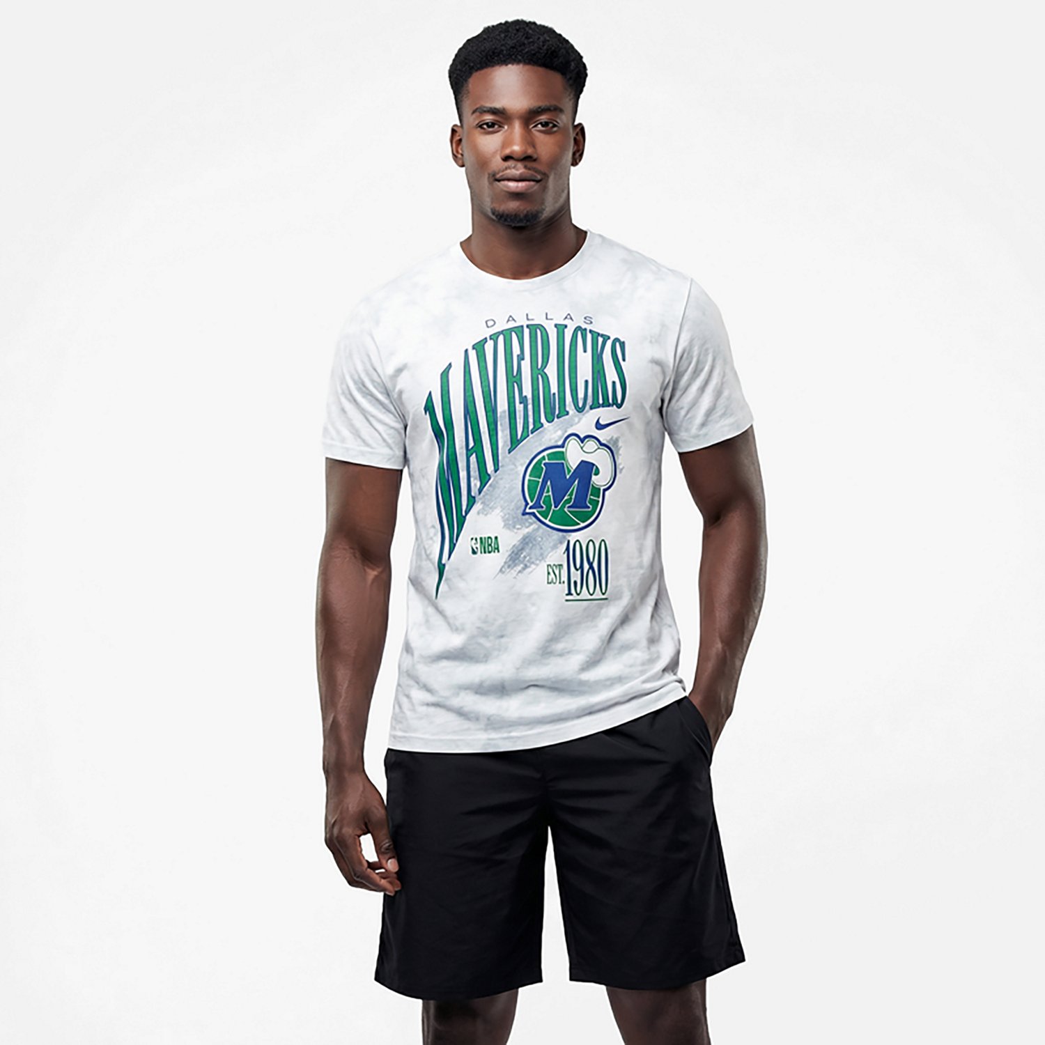 Nike Men's Dallas Mavericks Hardwood Classic Ringer Short Sleeve T-shirt - view number 2