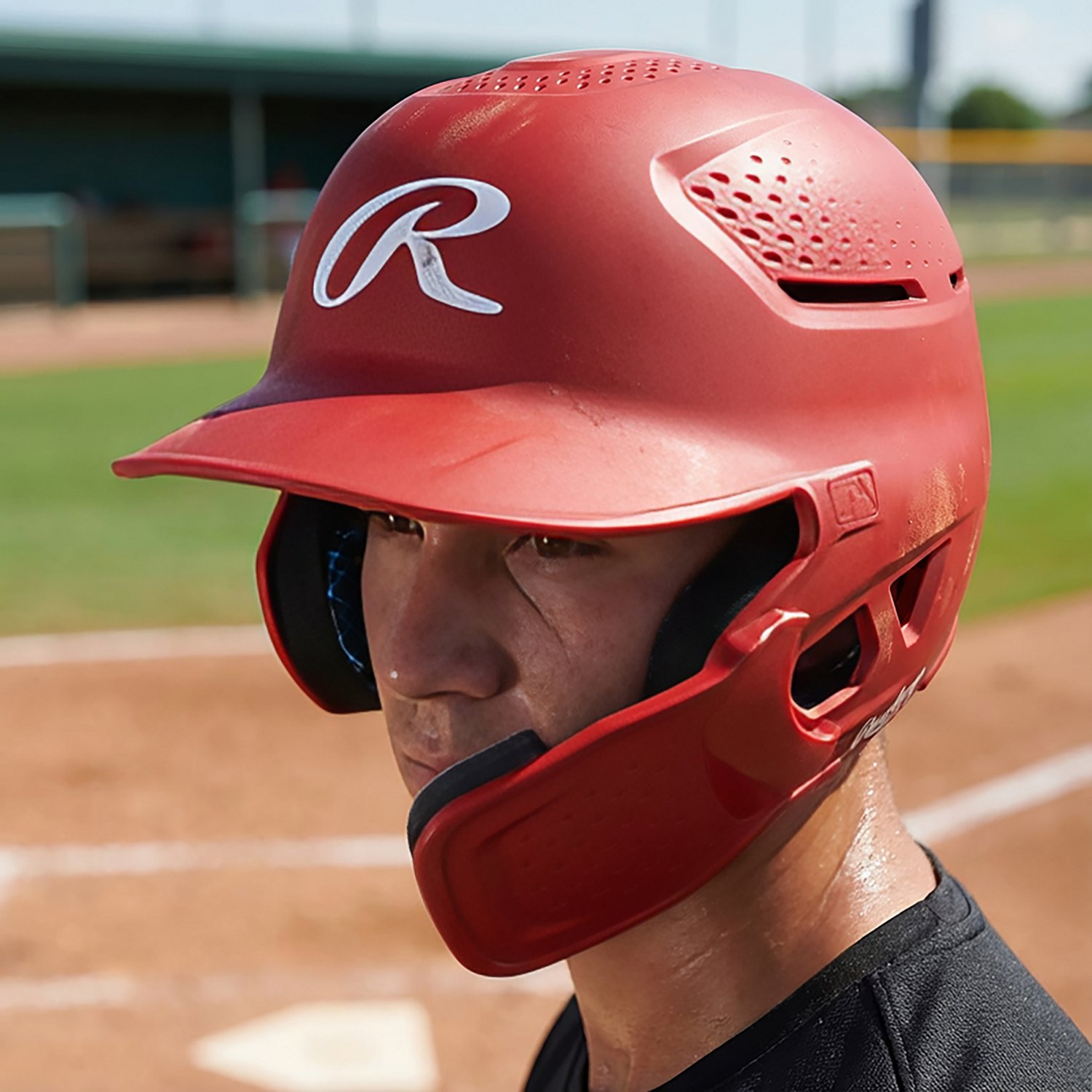 Rawlings Men's RX2 Reversible Jawguard Helmet - view number 8