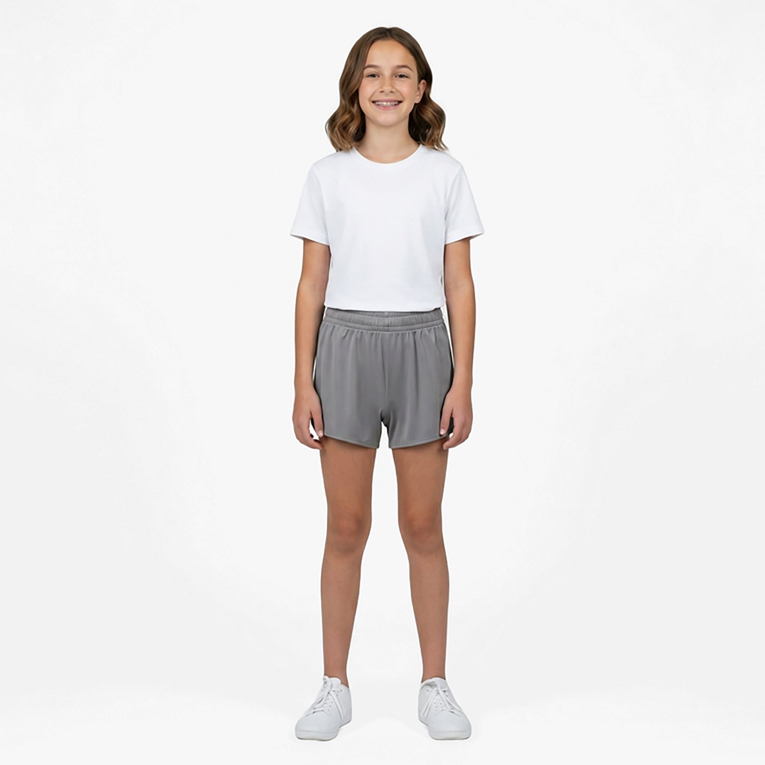 BCG Girls' Turbo Texture Side Mesh Short