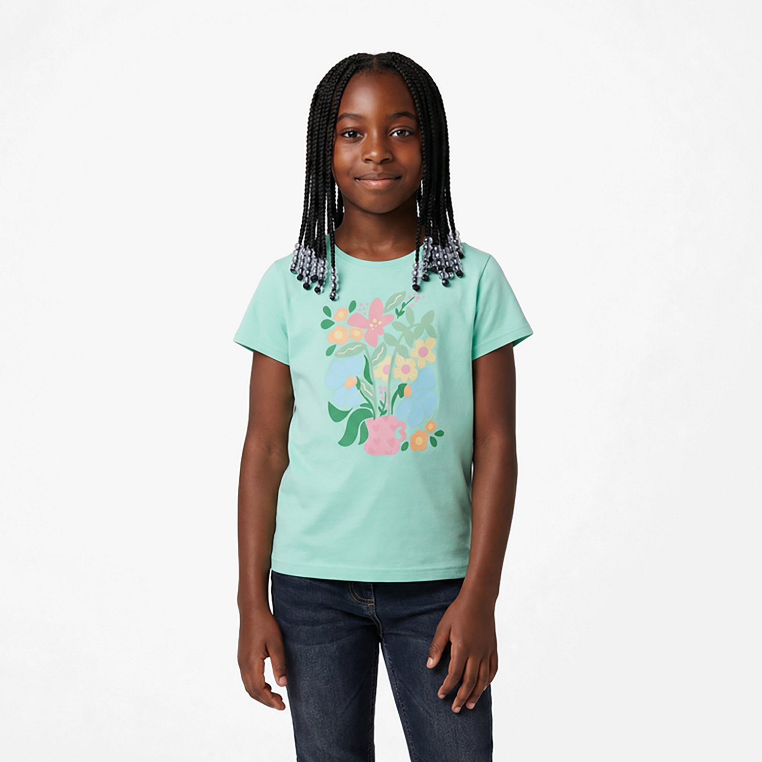 BCG Girls' Cotton GFX Short Sleeve T-Shirt - view number 2