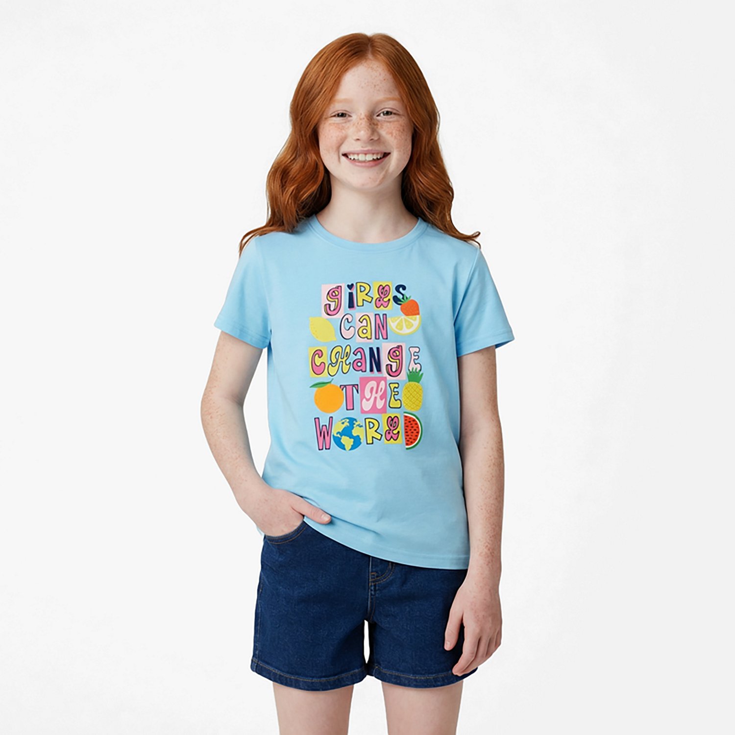 BCG Girls' Lifestyle Cotton Funky World T-shirt - view number 2