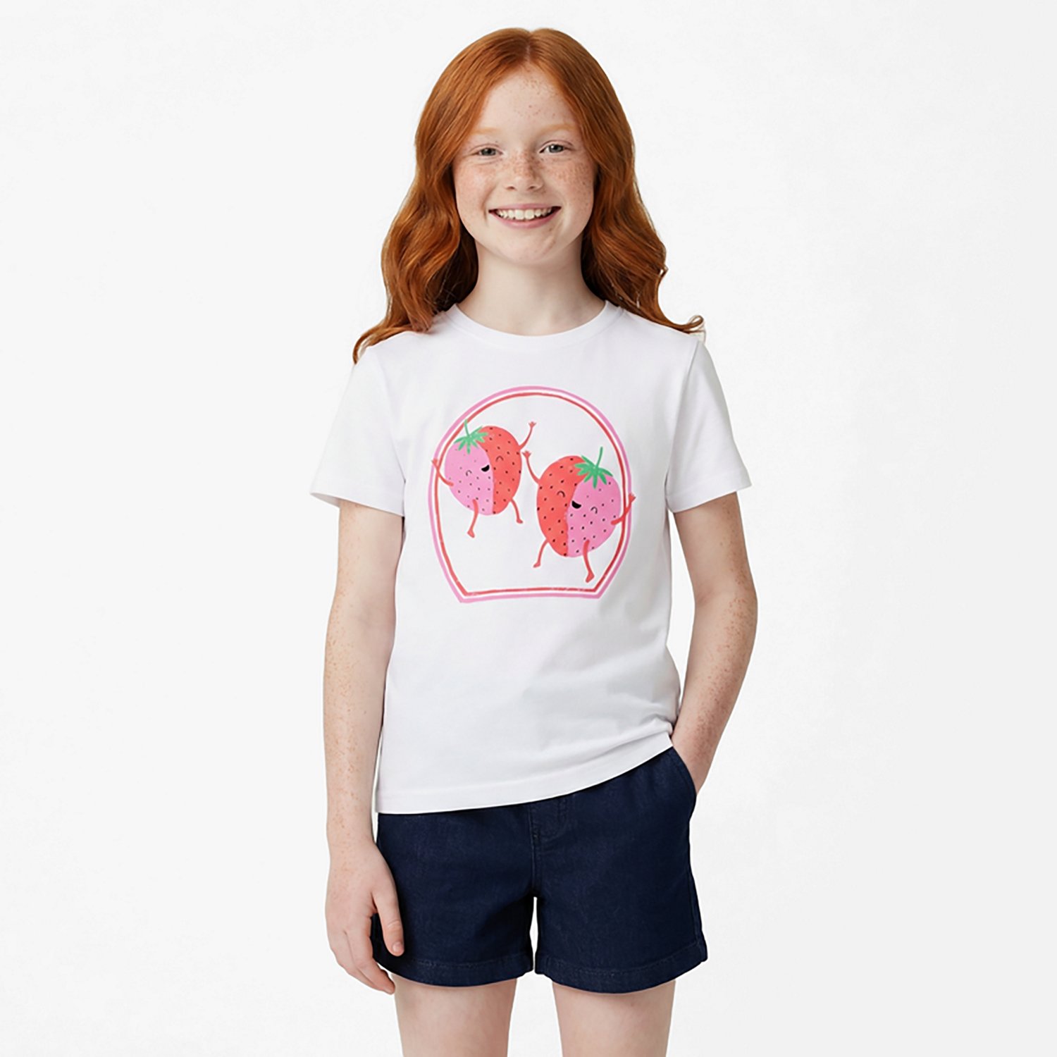 BCG Girls' Lifestyle Cotton Strawberry T-shirt - view number 2