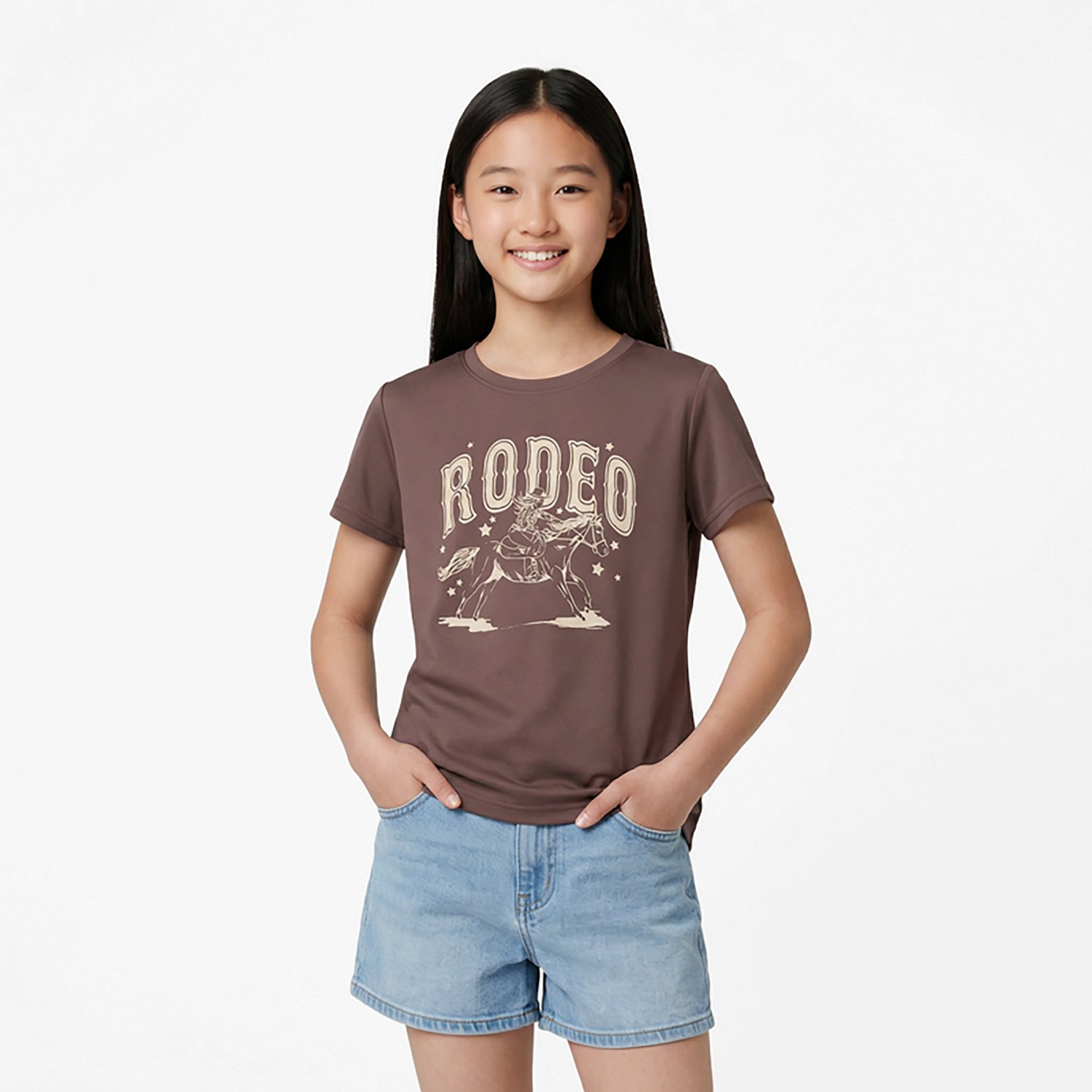 BCG Girls' Cotton GFX Short Sleeve T-shirt