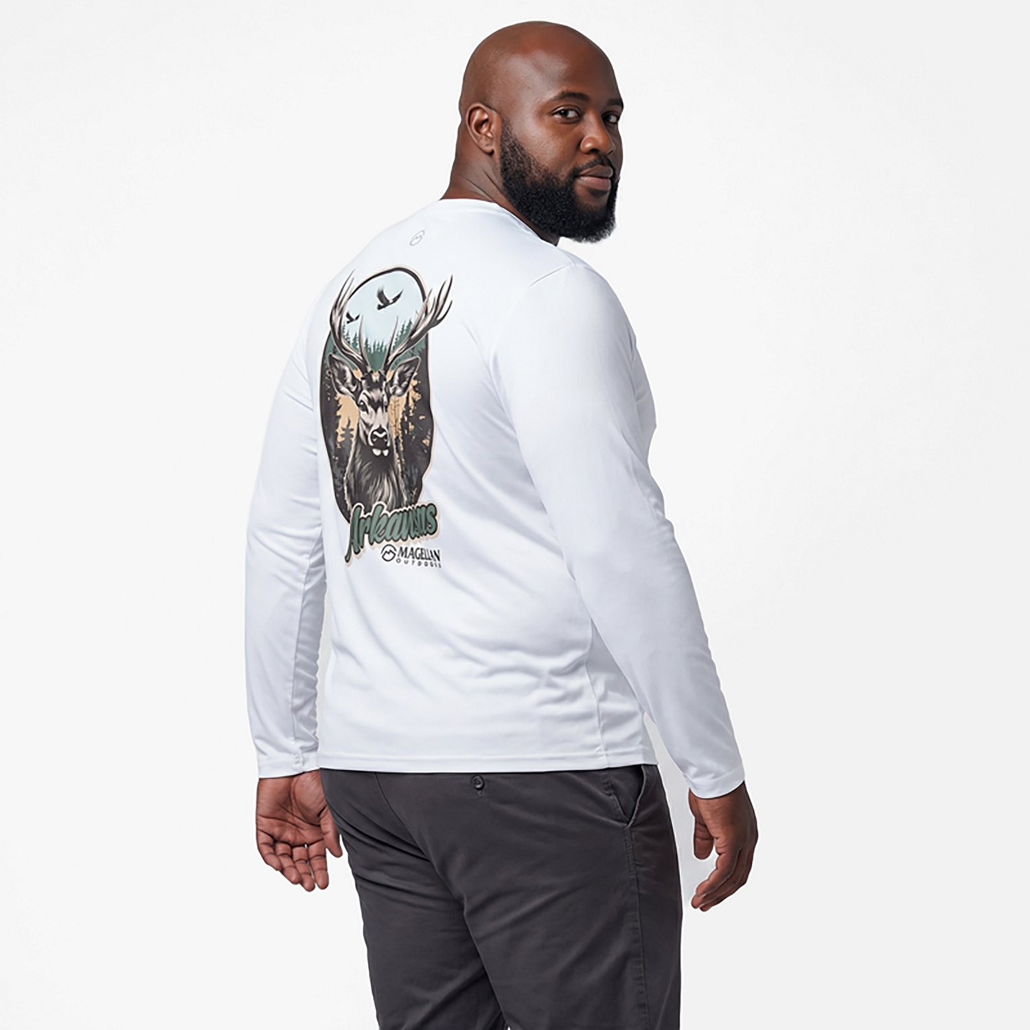 Magellan Outdoors Men's Local State Arkansas Long Sleeve Graphic T-shirt - view number 2