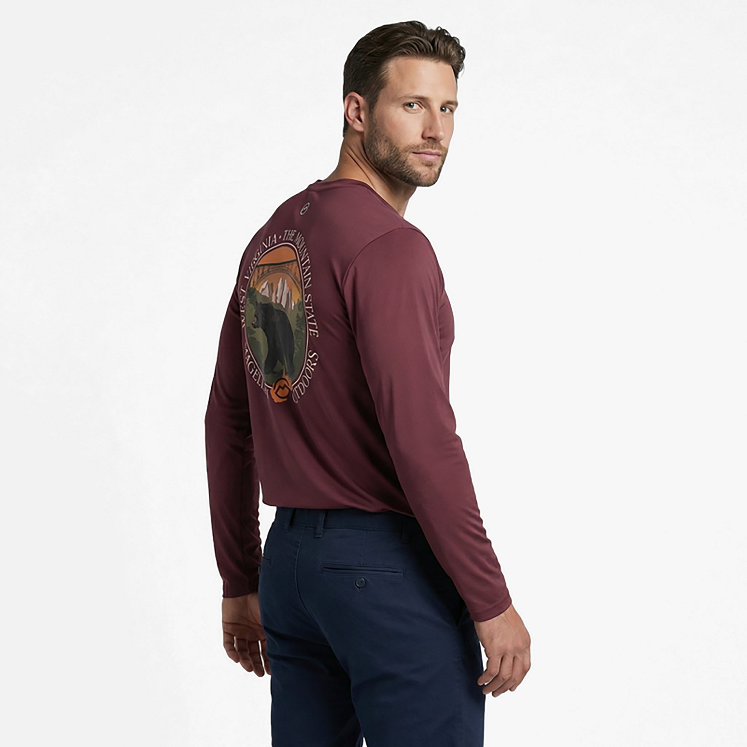 Magellan Outdoors Men's Local State West Virginia Long Sleeve Graphic T-shirt - view number 2