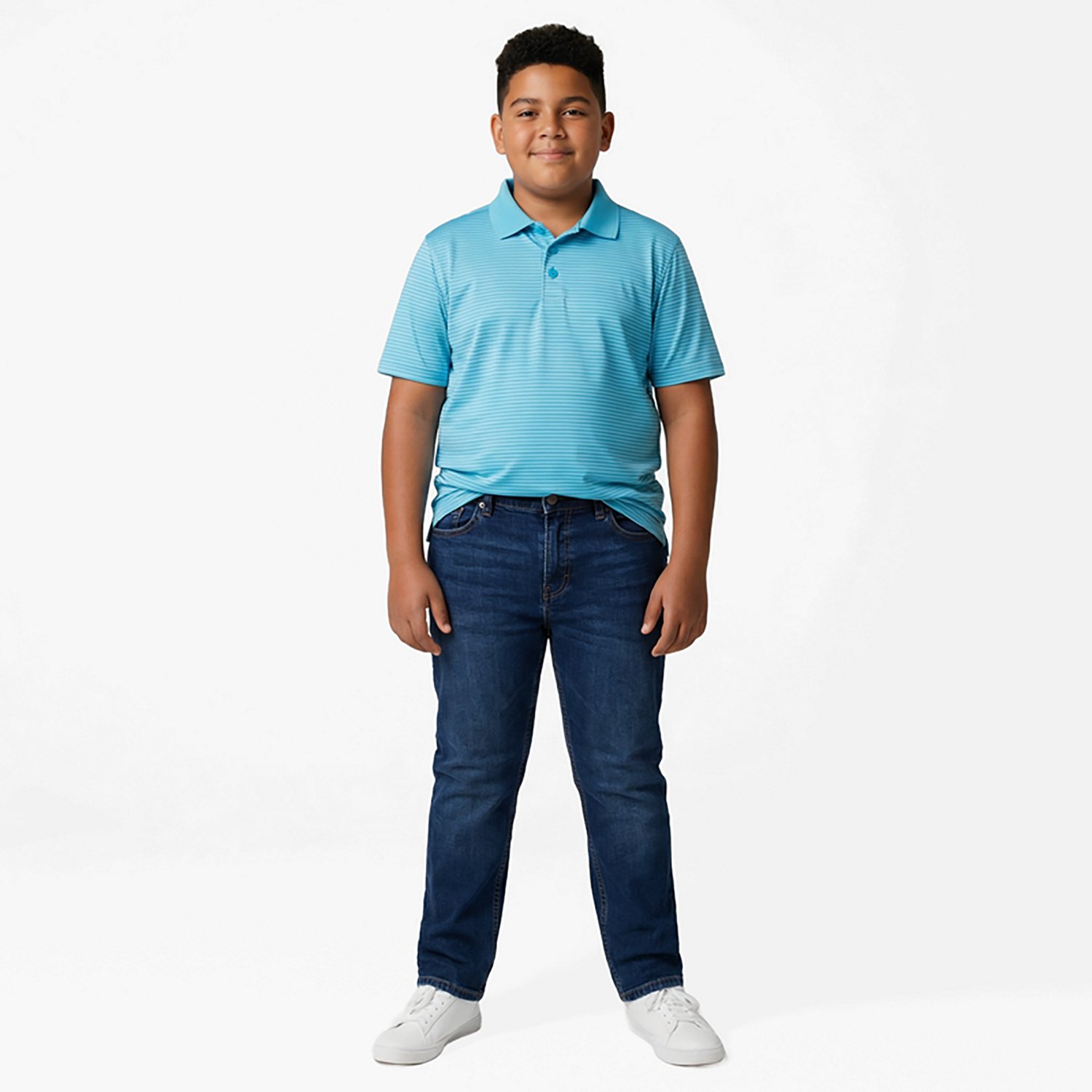 BCG Boys' Golf Striped Polo Shirt