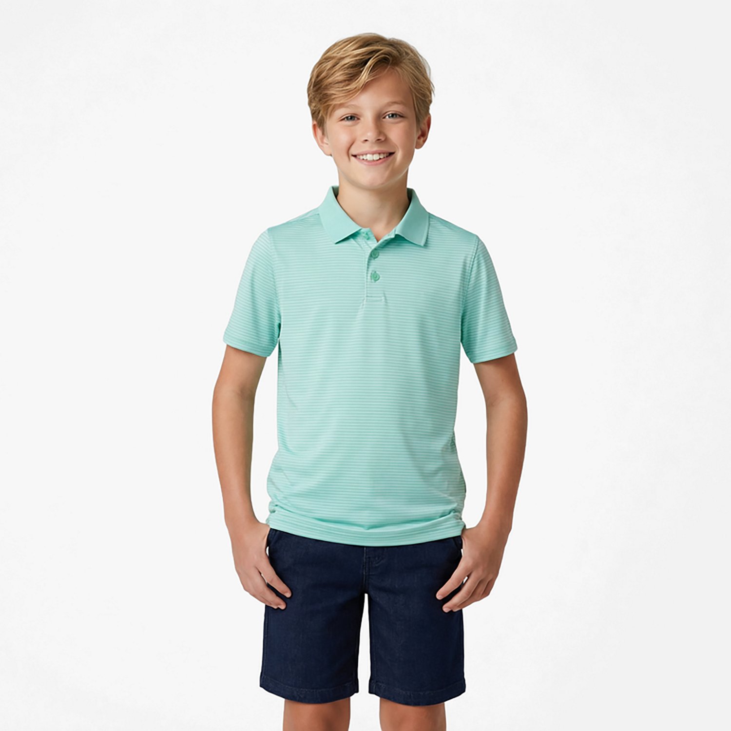 BCG Boys' Golf Striped Polo Shirt - view number 2