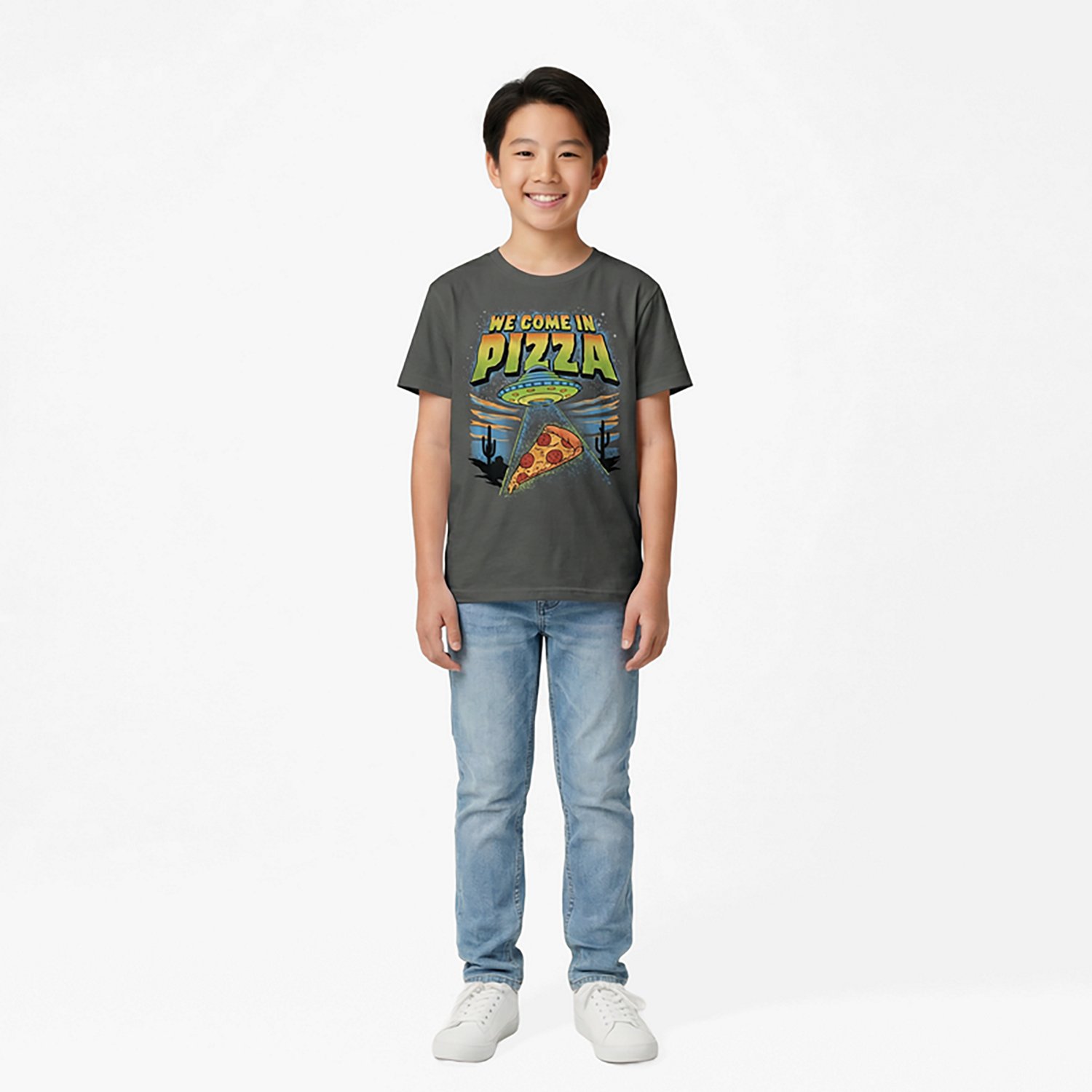 BCG Boys’ We Come In Pizza T-Shirt