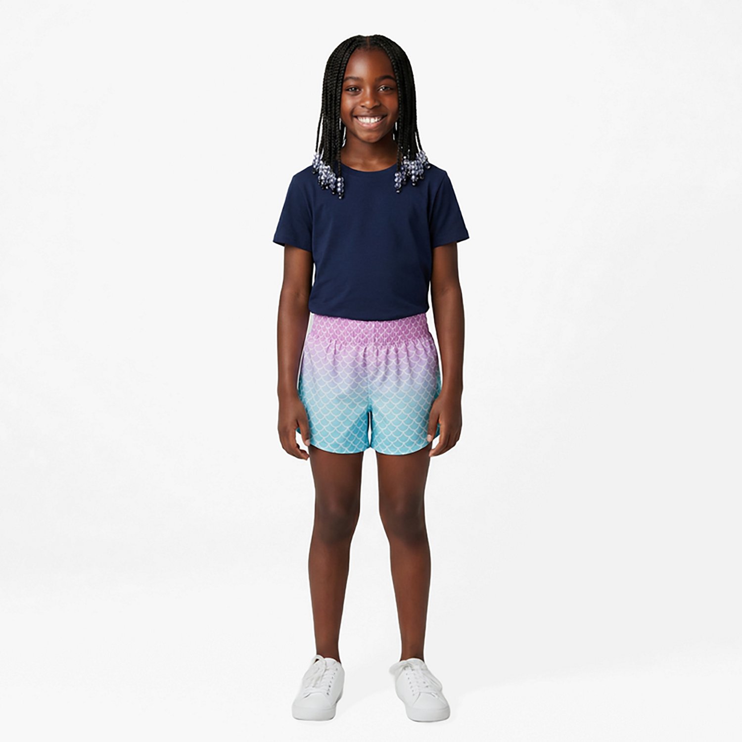 O'Rageous Girls' Mermaid Printed Flowy Boardshort