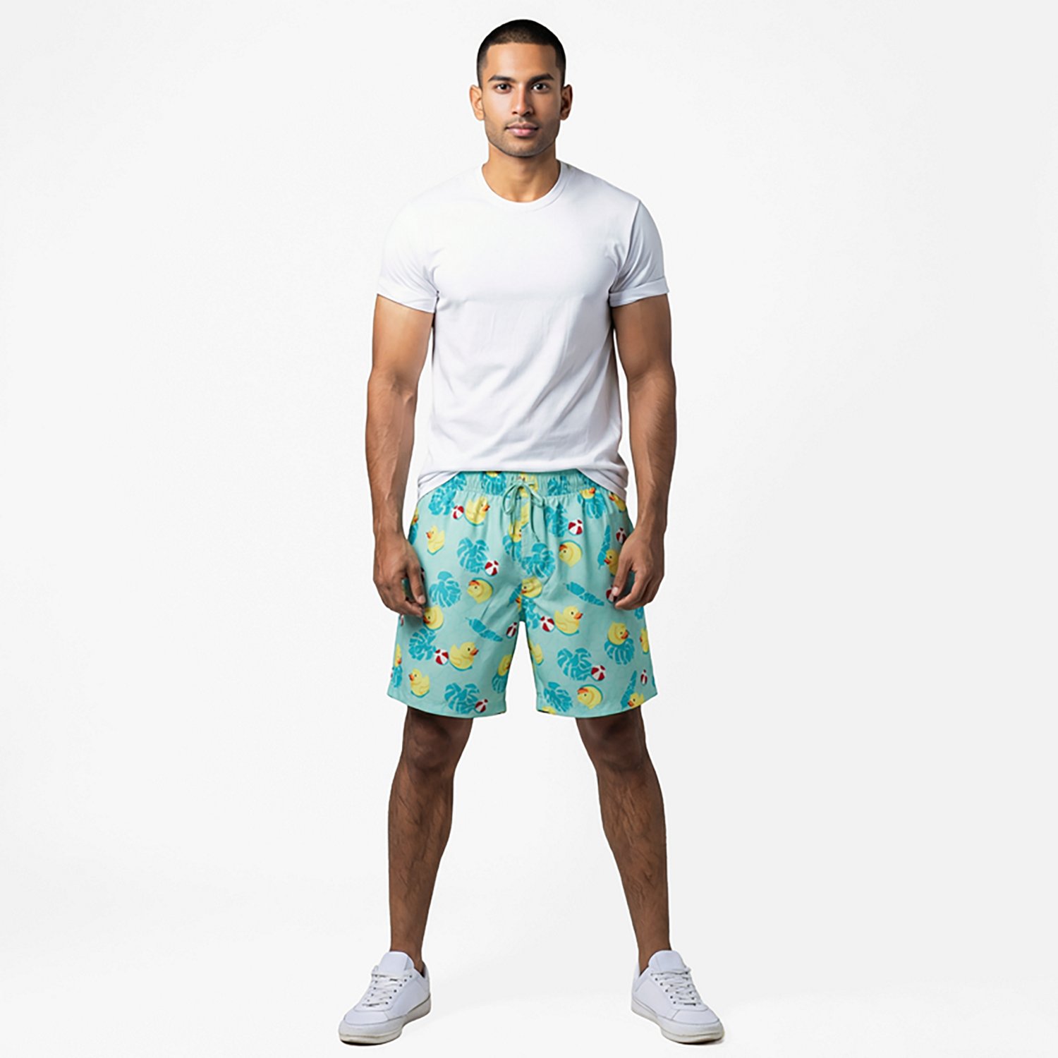 O'Rageous Men's Ducks Printed Volley Swim Shorts 6 in.