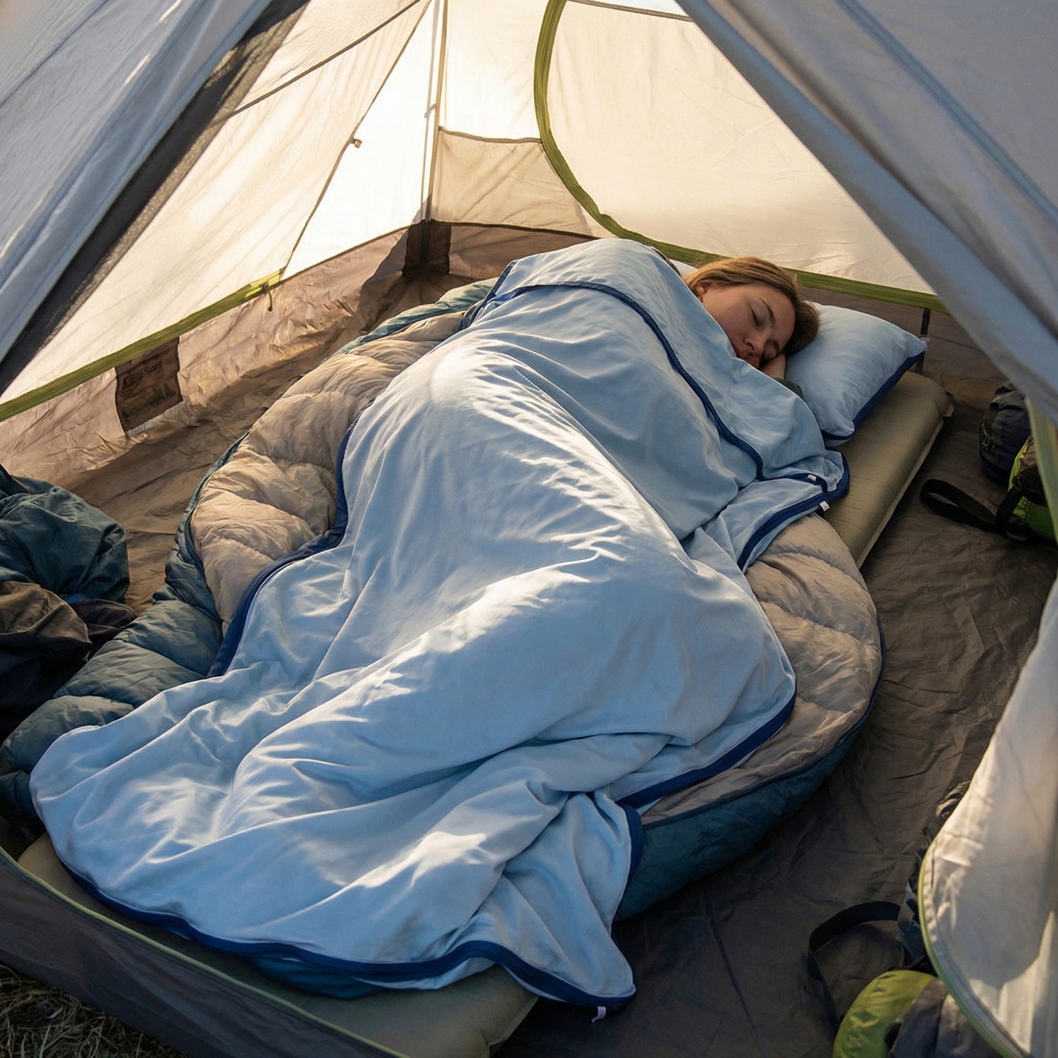 Sea to Summit Silk Blend Rectangular Sleeping Bag Liner with Pillow Sleeve - view number 5